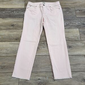 Ecru strummer frayed ankle jeans light pink colored size 6